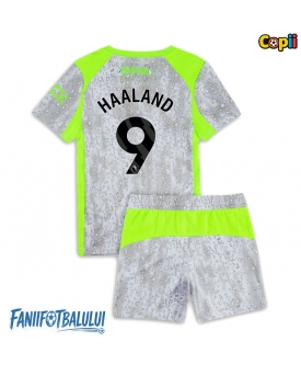 Manchester City Erling Haaland #9 Echipament de Fotbal Replică 2025-26 Copii Treilea (+ Șorturi)
